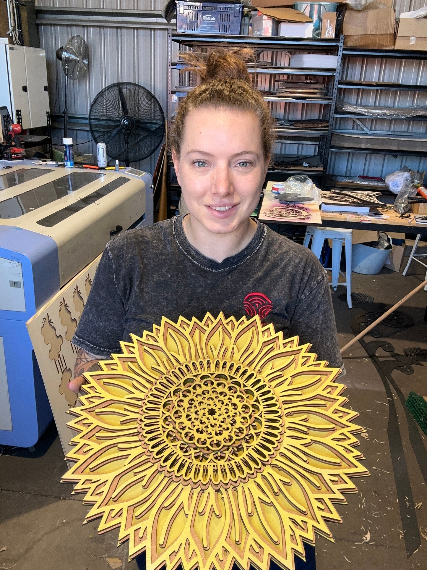 3D Layered Sunflower