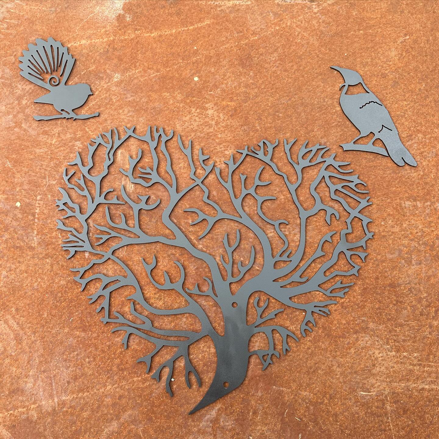 Heart Tree of Life & Fantail + Tui Trio