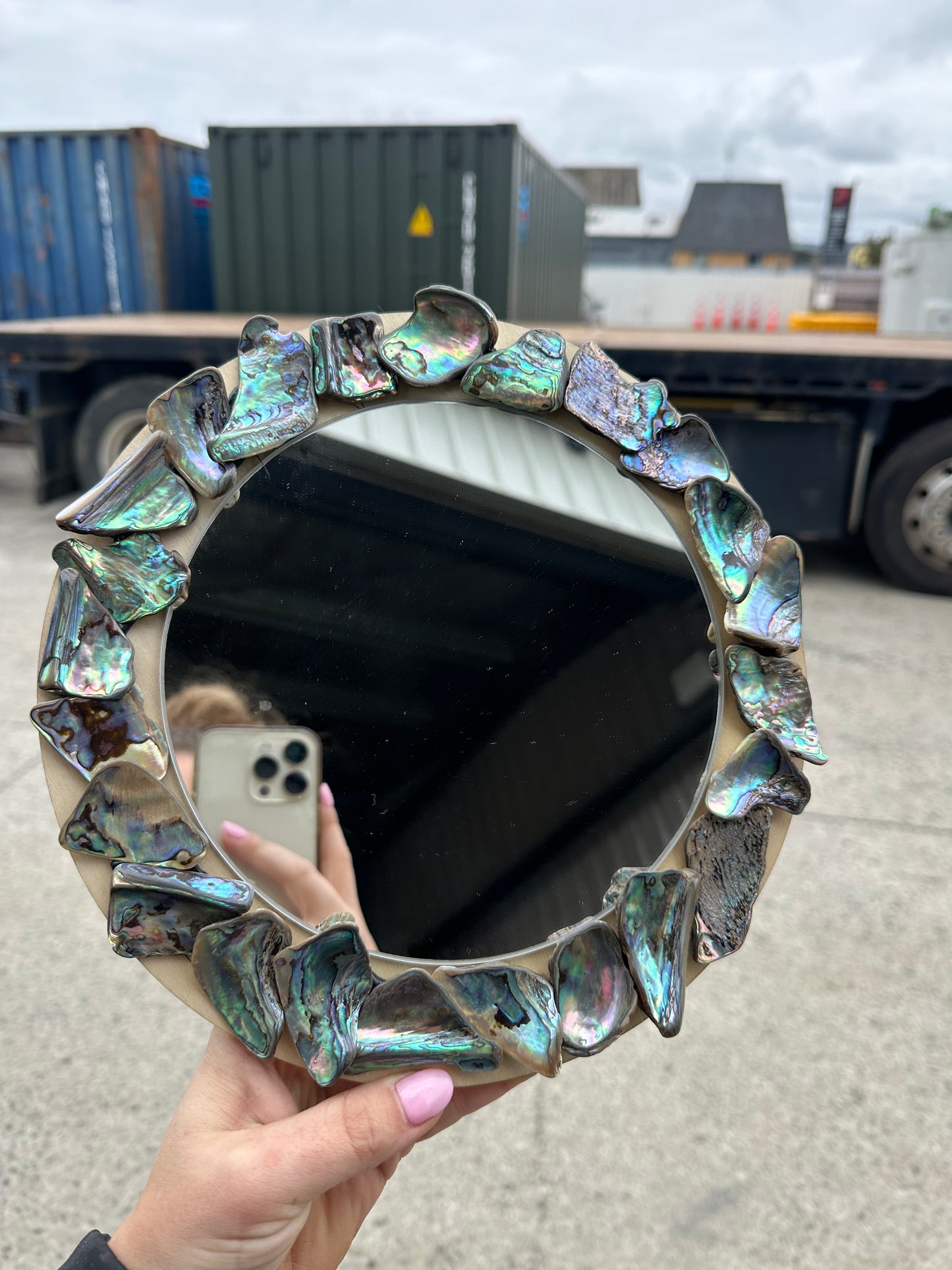 Pāua Shell Mirror