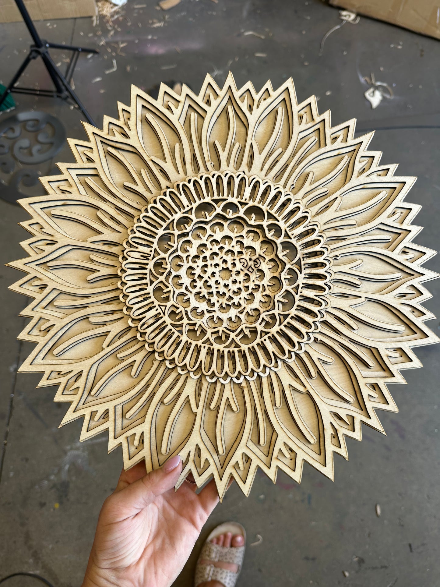 3D Layered Sunflower