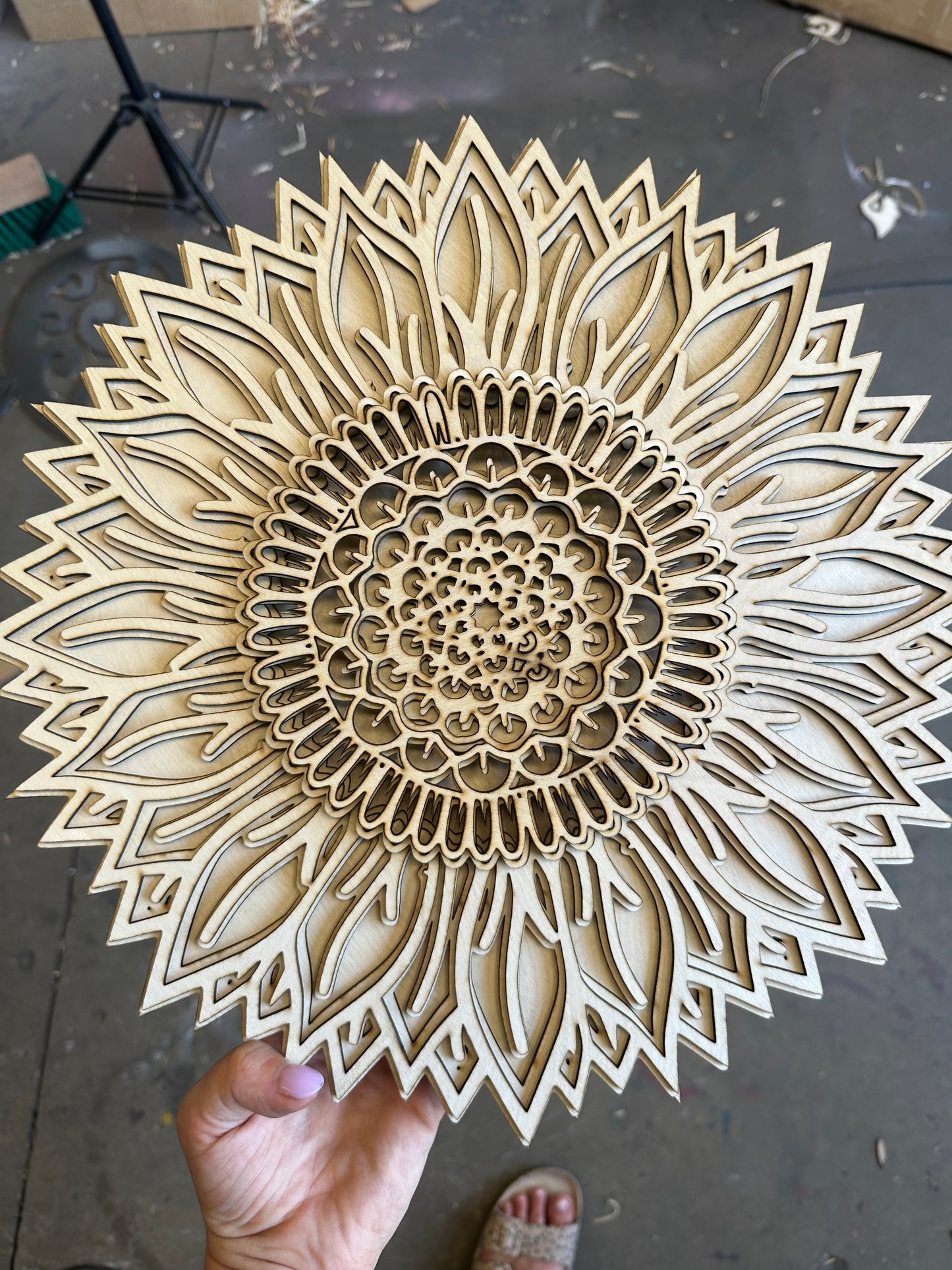 3D Layered Sunflower