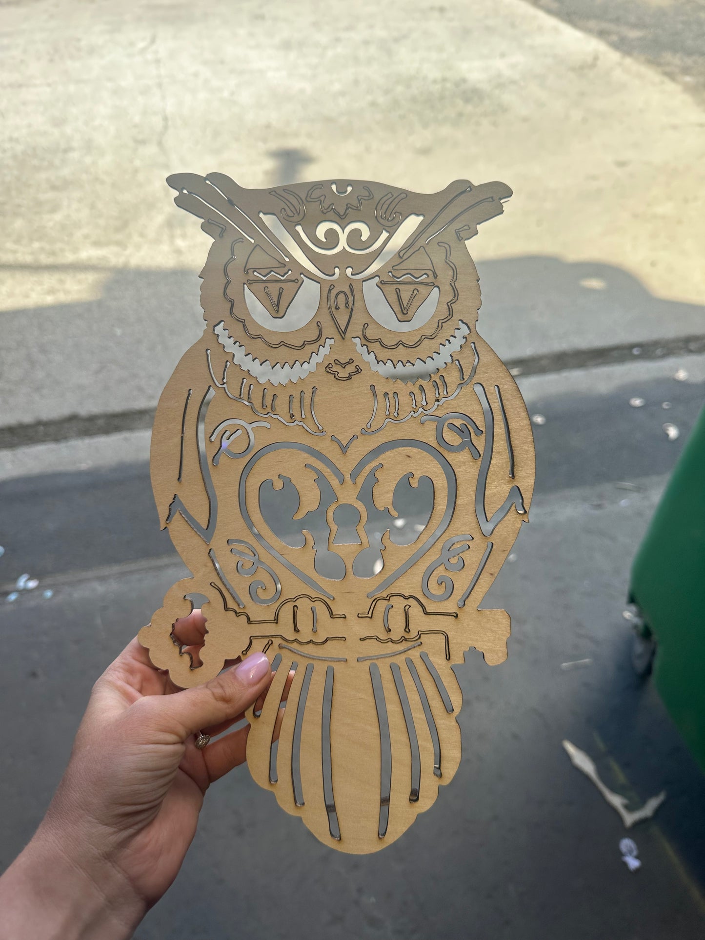Natural Owl with Key
