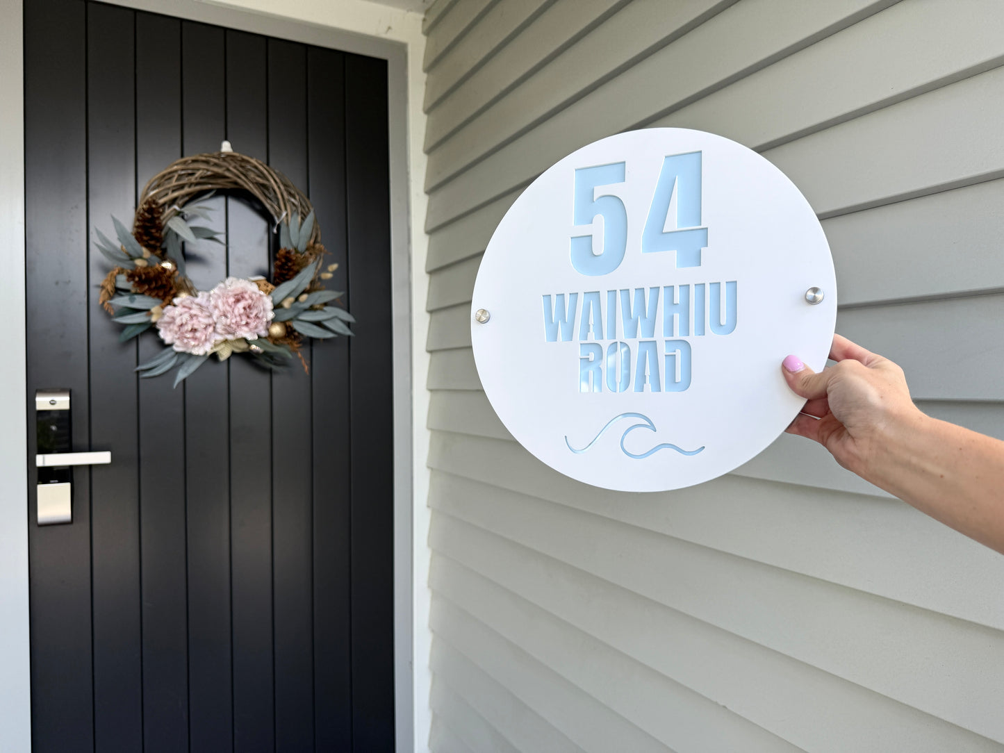Premium Circle Acrylic Address Sign