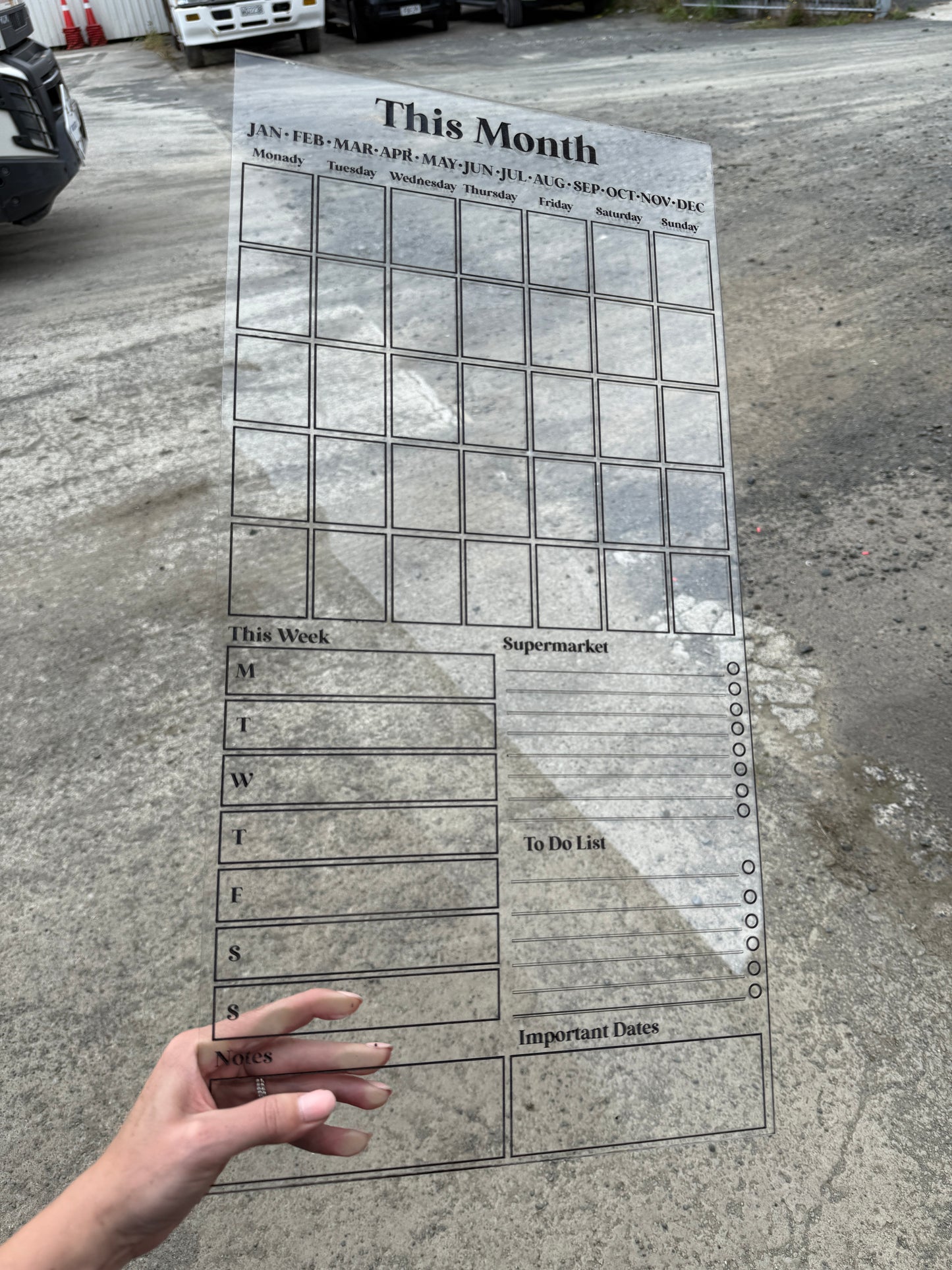 “This Month” Acrylic Planner