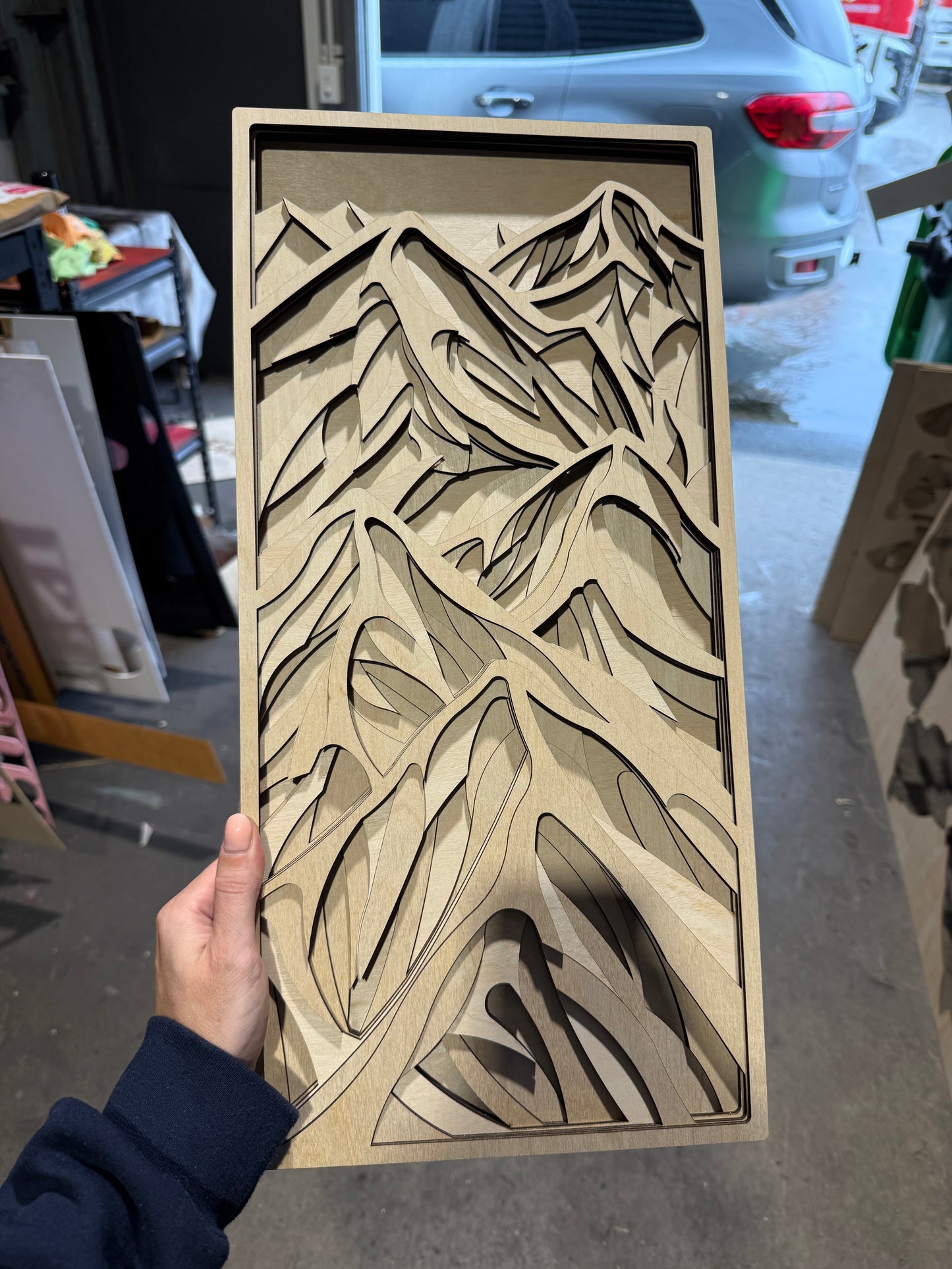 3D Multi-Layered Mountain Range