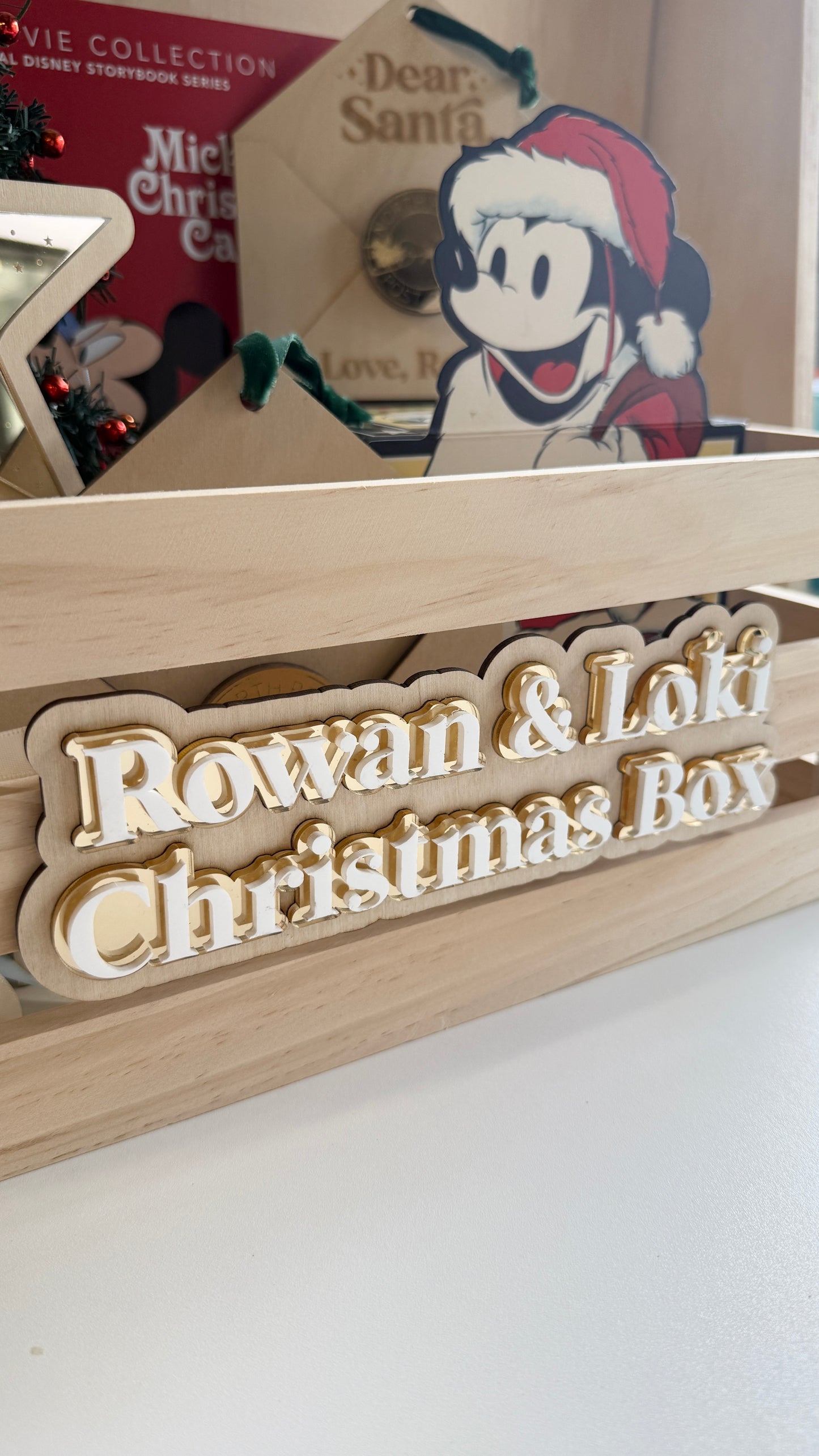 Triple Layered Custom Christmas Box Sign