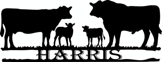 Personalised Farm Sign (Cows) - Plazmart NZ
