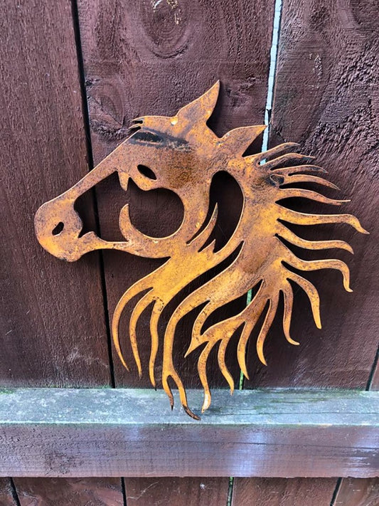 Corten Decorative Horse Head - Plazmart NZ