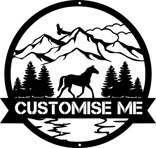 Horse Scene Monogram