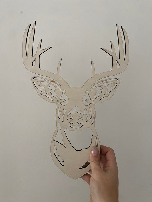 Wooden Deer Head