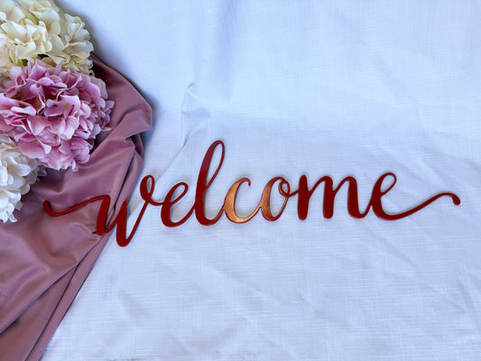 Welcome Cursive Sign - SECOND