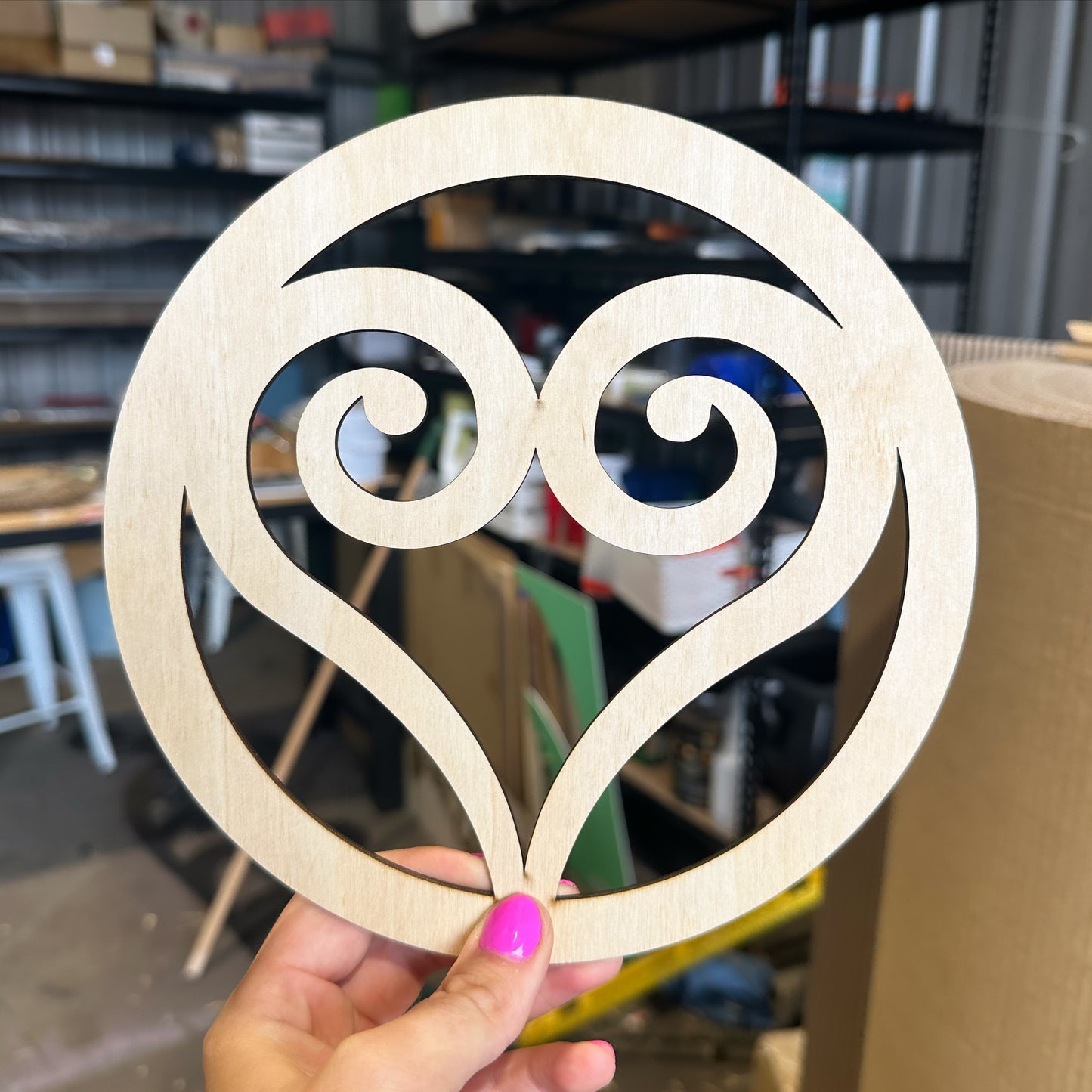 Wooden Koru Heart