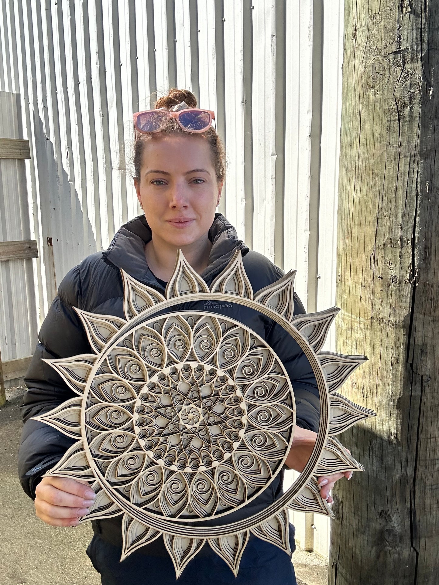 Wooden Moon Mandala