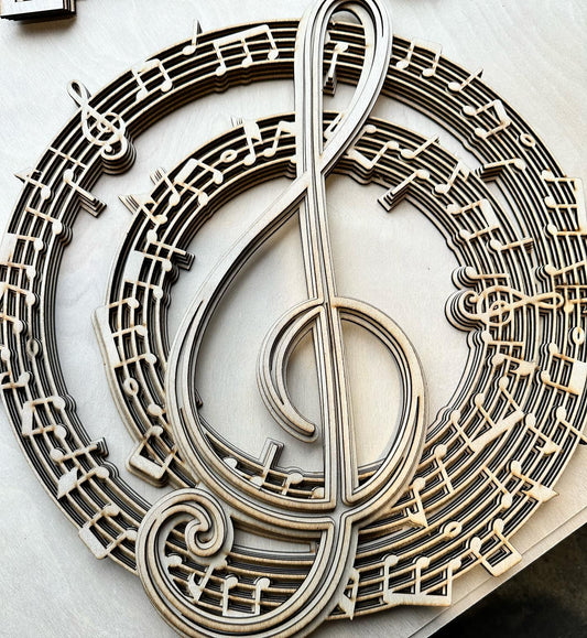 3D Music Notes Piece