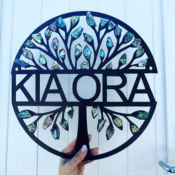 Paua Kia Ora Tree of Life Monogram