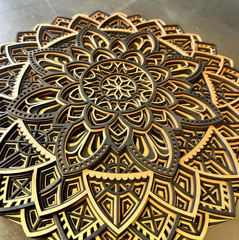 40cm Black and Bronze Mandala