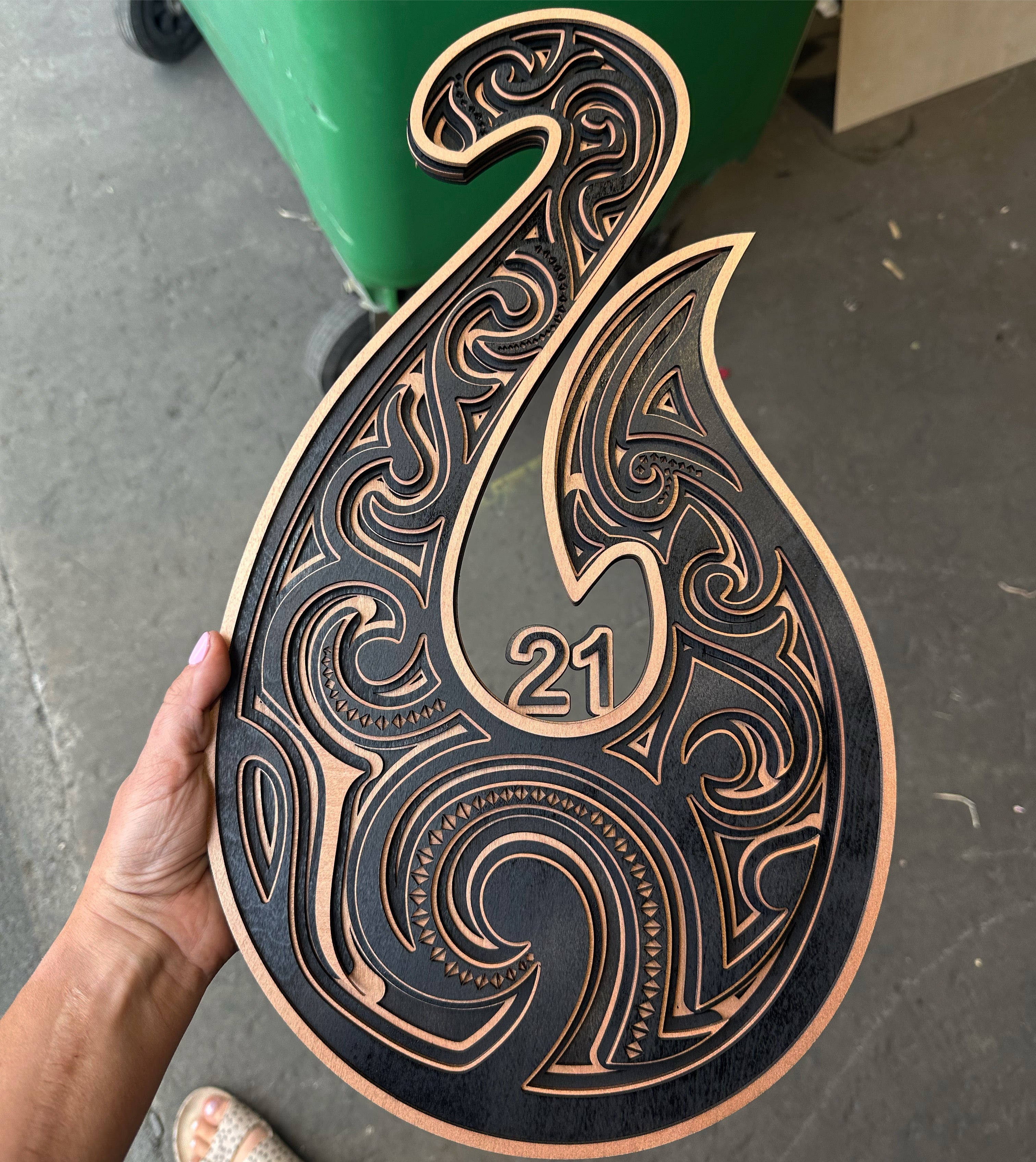 21st Version 3D Multi Layered Koru Fish Hook – Plazmart NZ