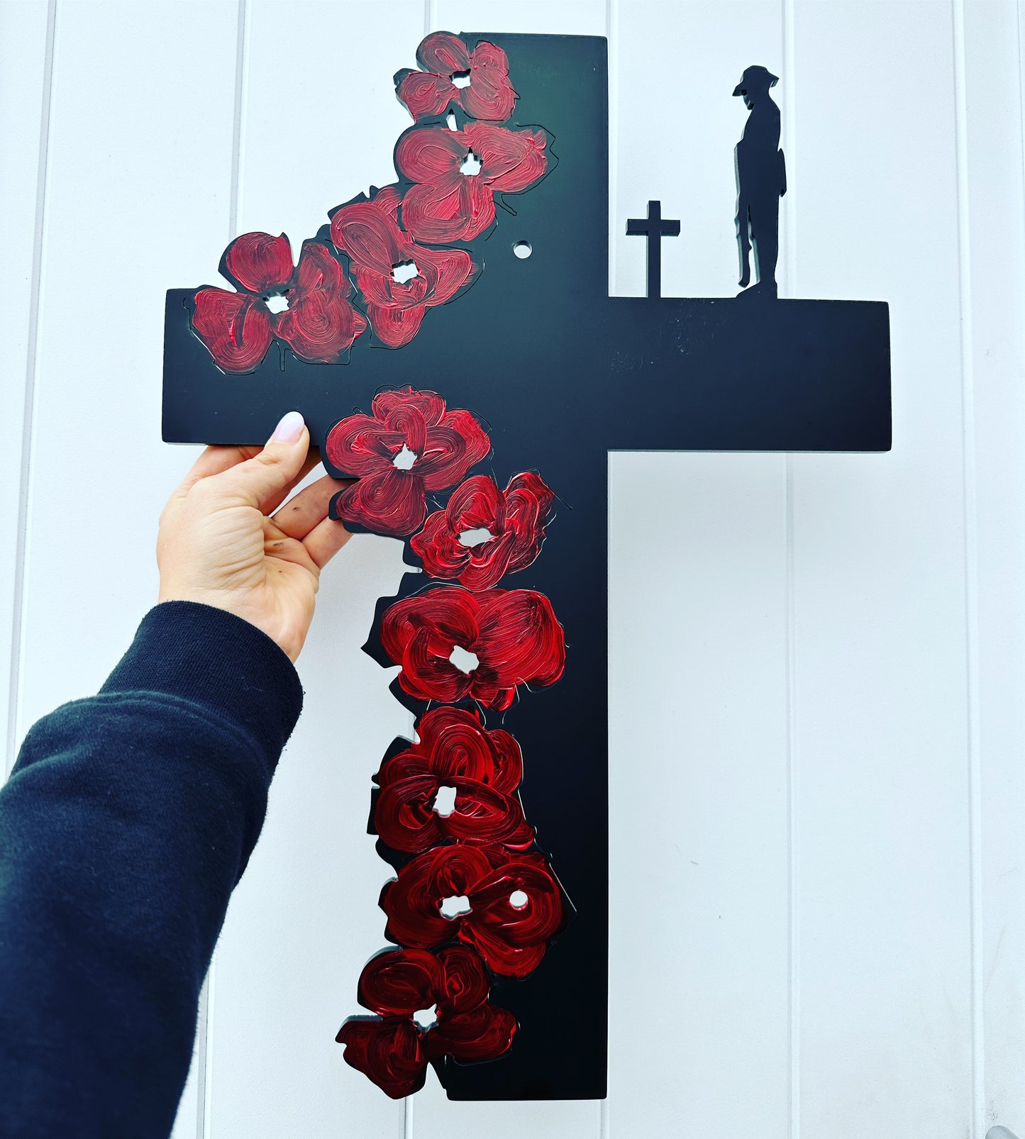 Crimson Poppies Anzac Cross