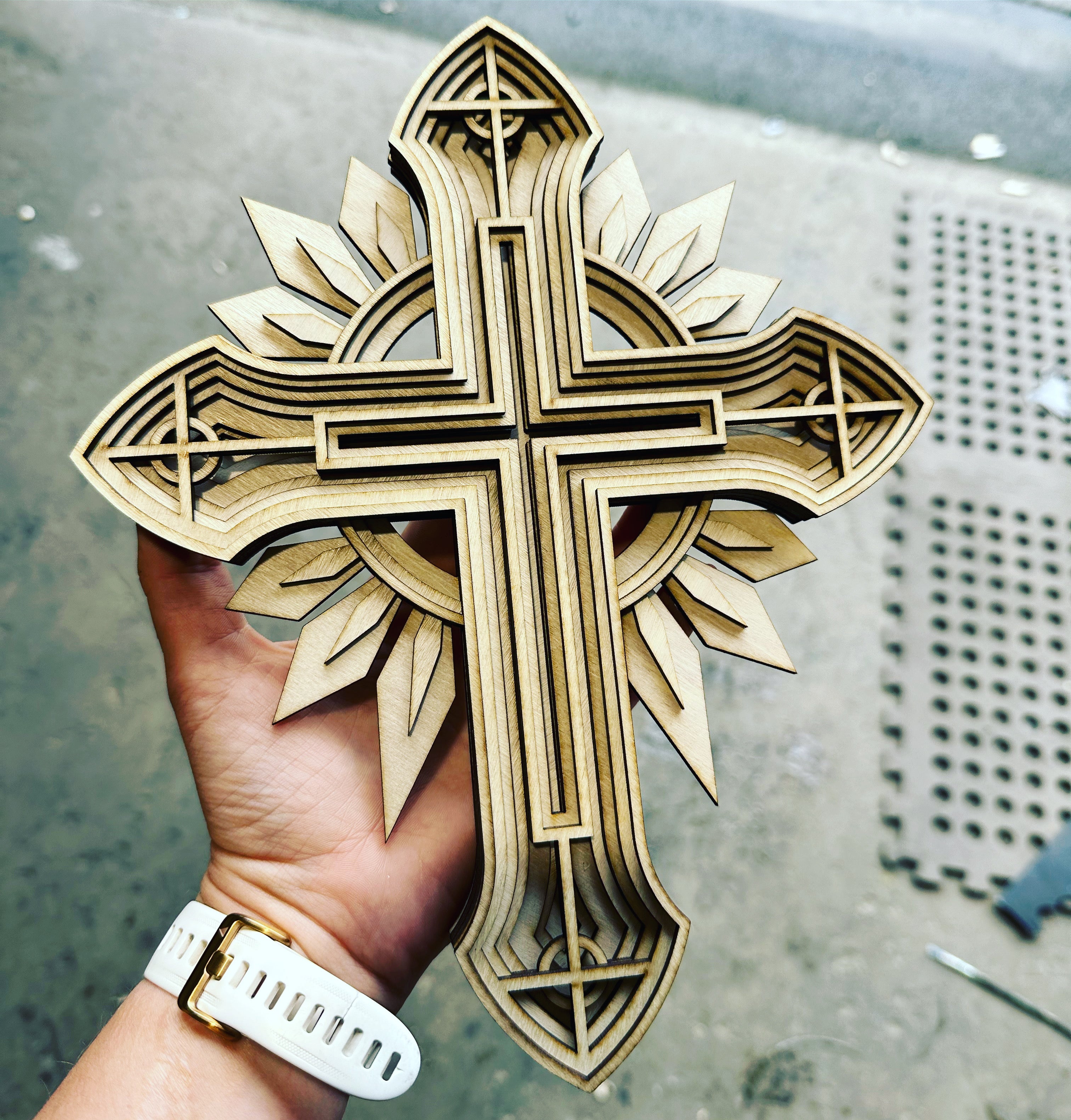 7 Layered 3D Cross – Plazmart NZ