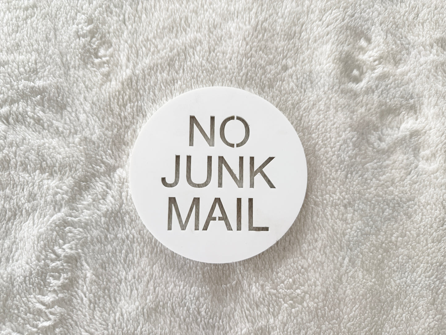 No Junk Mail Sign