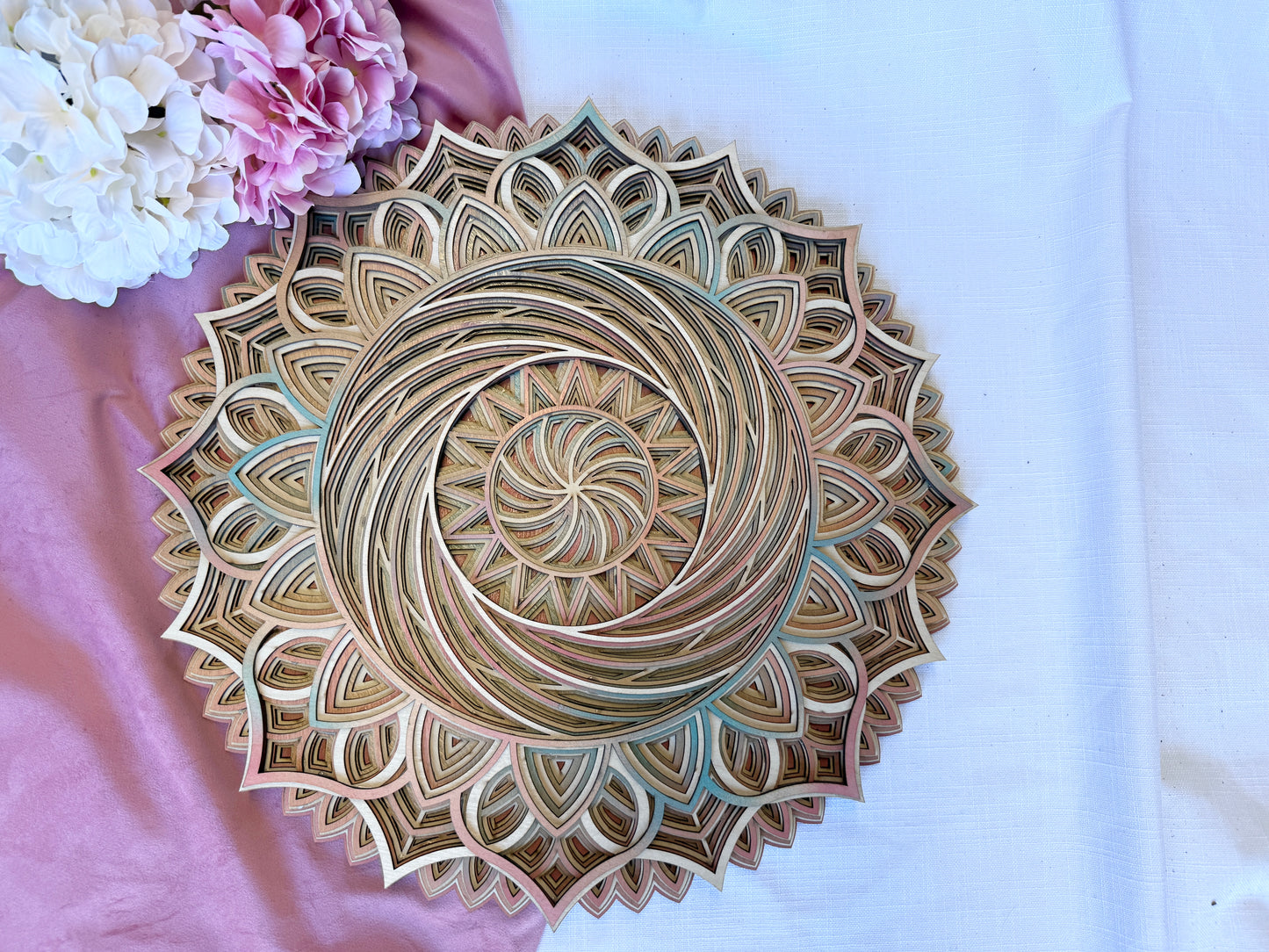 3D Layered Mandala – Unique One-Off Piece! ✨