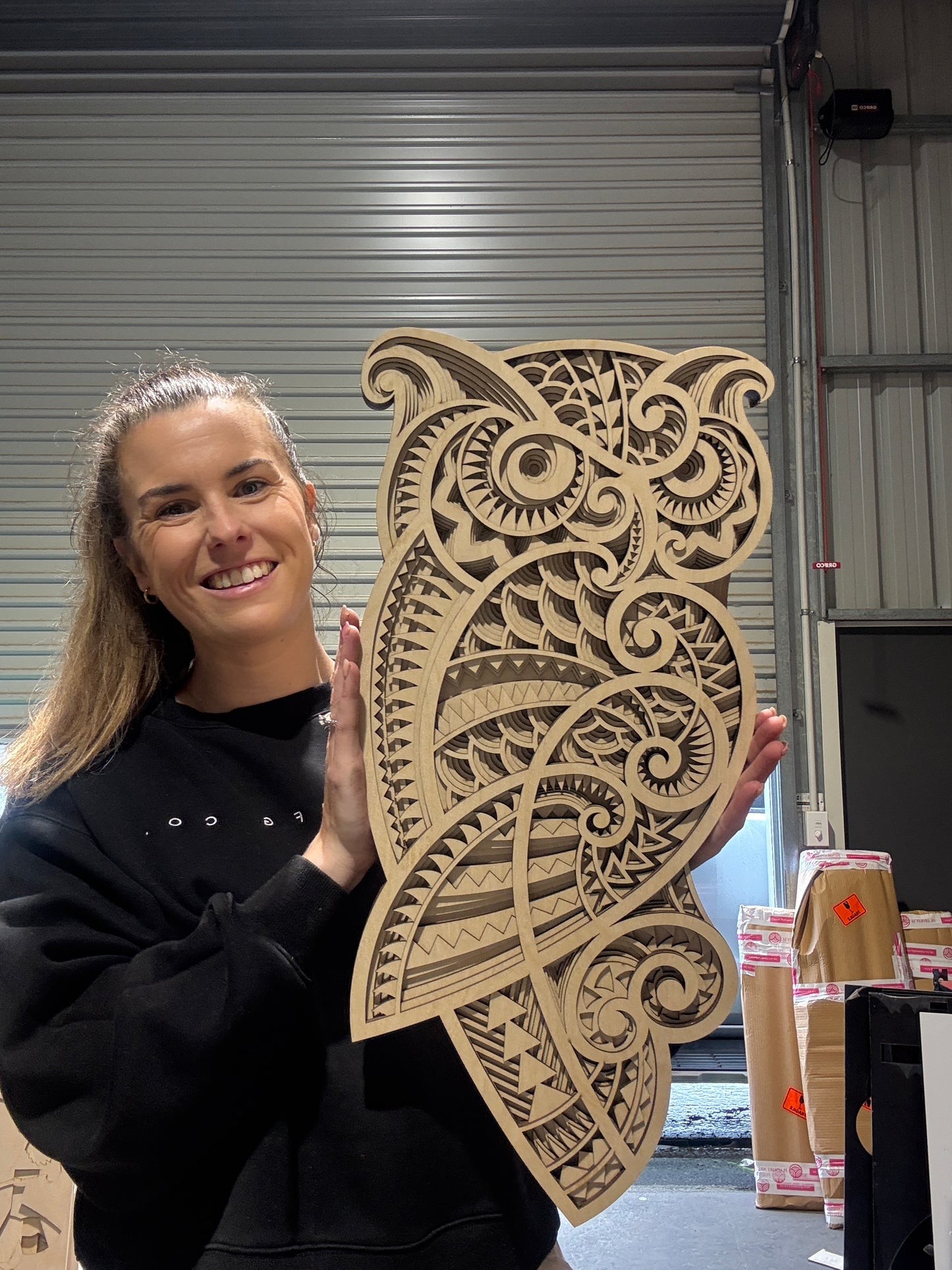 3D Layered Wooden Owl