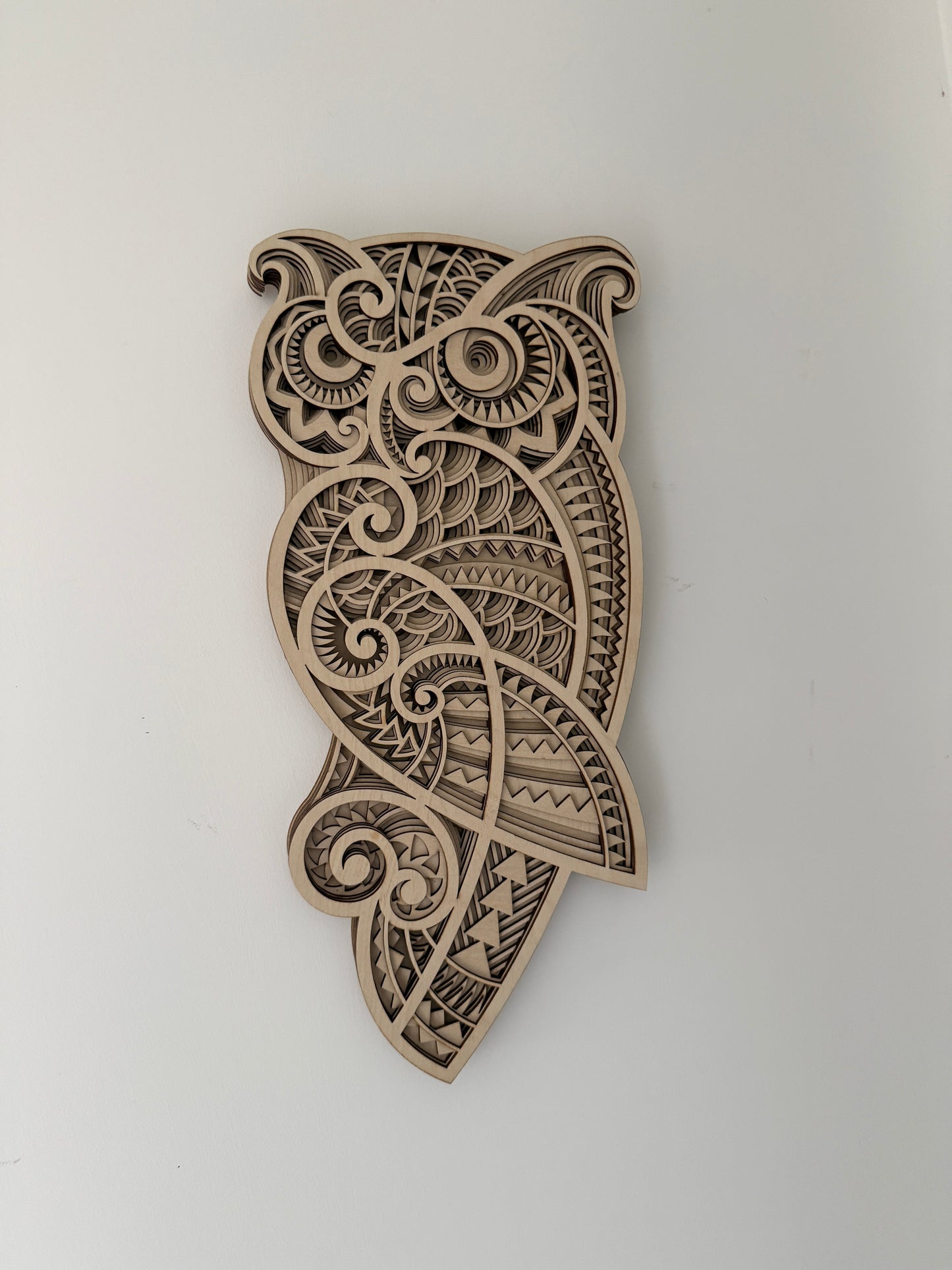 3D Layered Wooden Owl