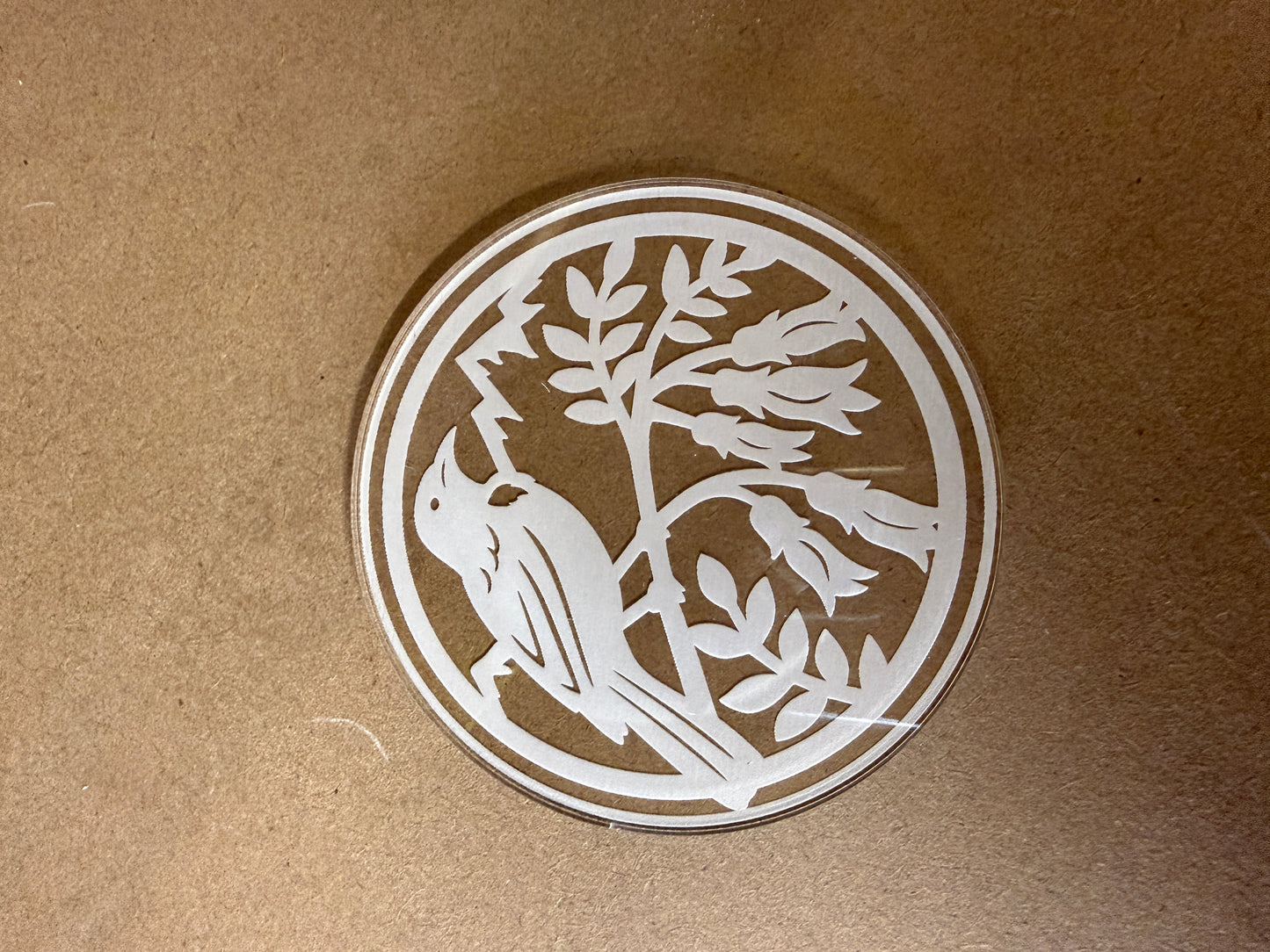 Clear Etched Acrylic Coasters