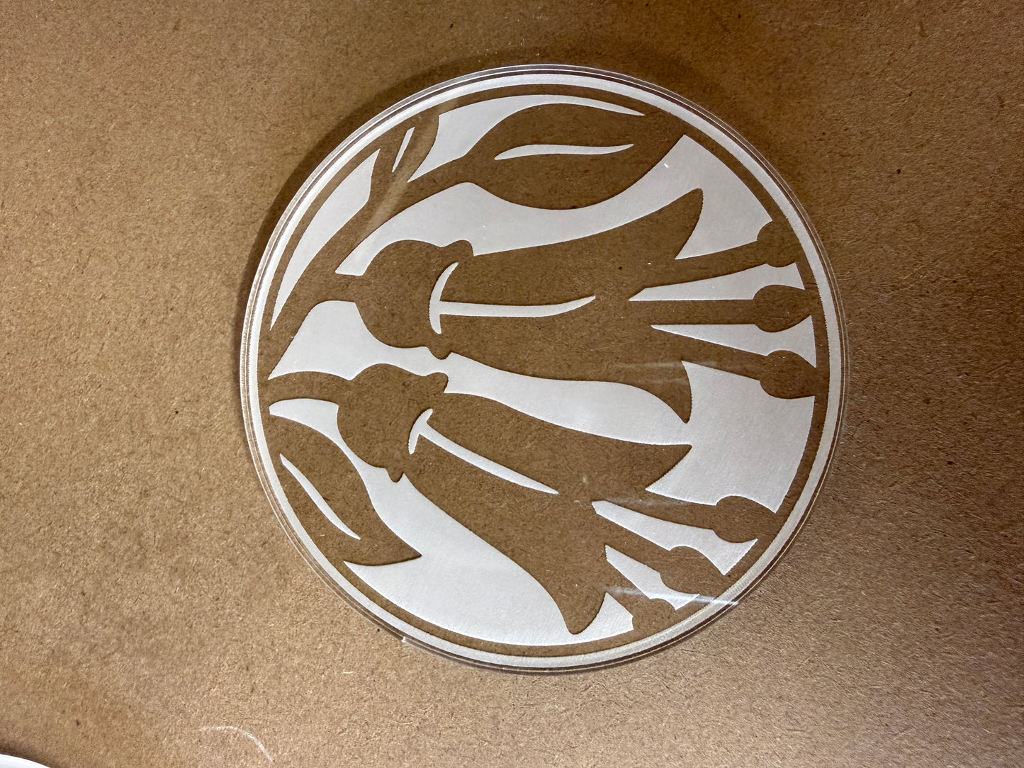 Clear Etched Acrylic Coasters