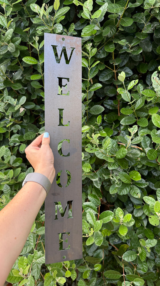 Welcome Vertical Sign