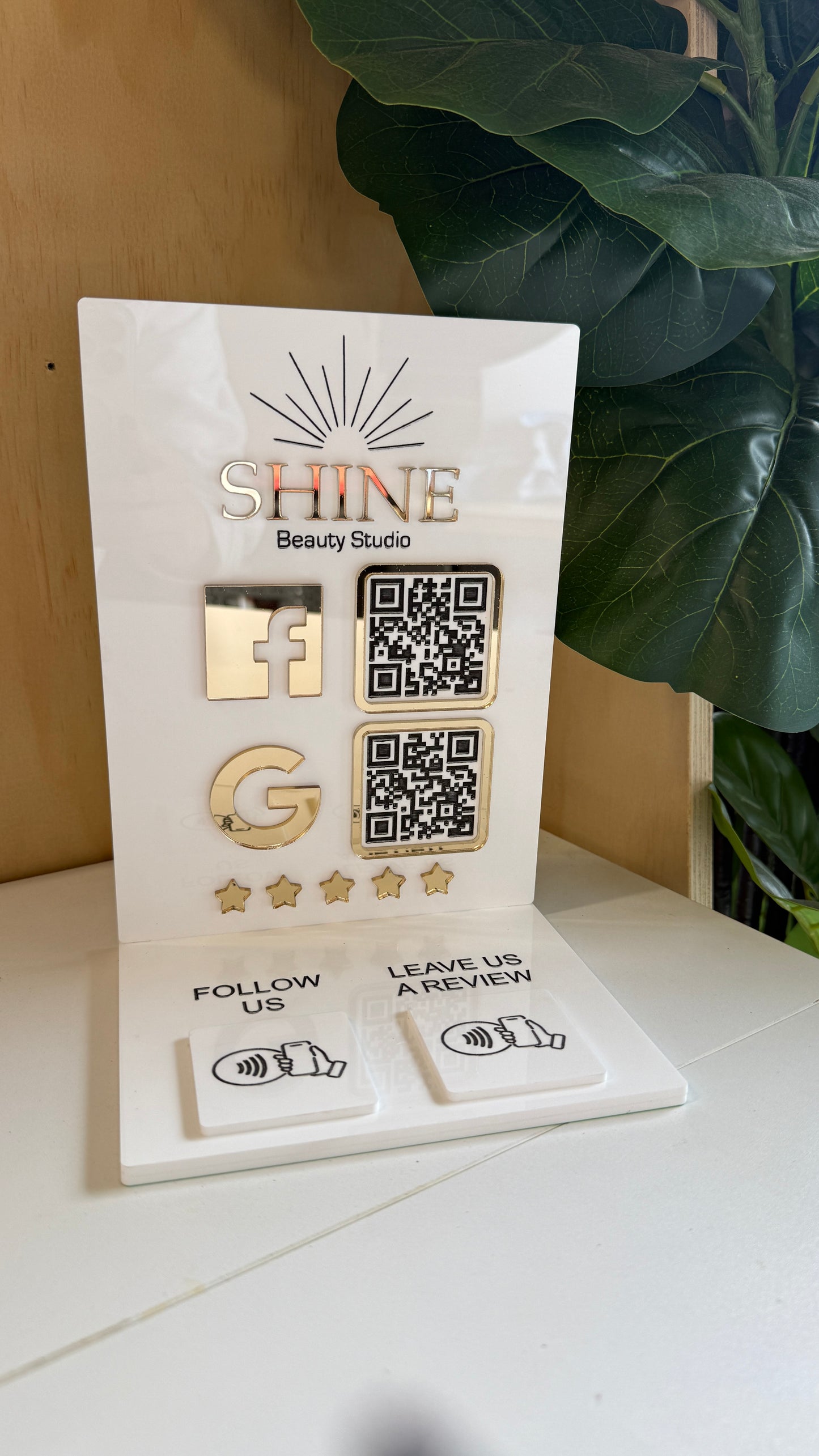 Business QR Code & NFC Social Sign