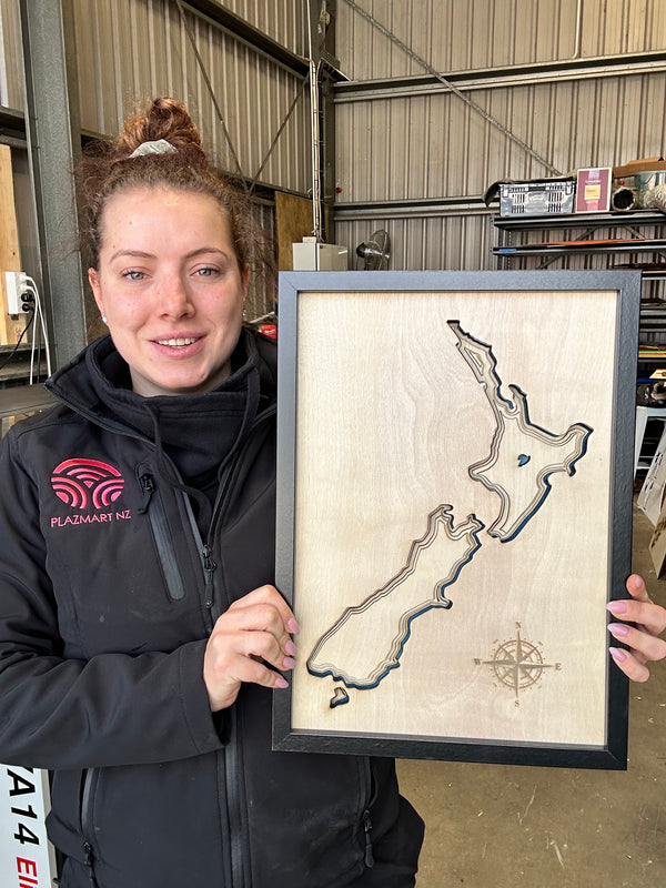 Stained NZ Compass Map