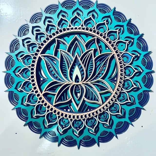 Wooden Lotus Mandala