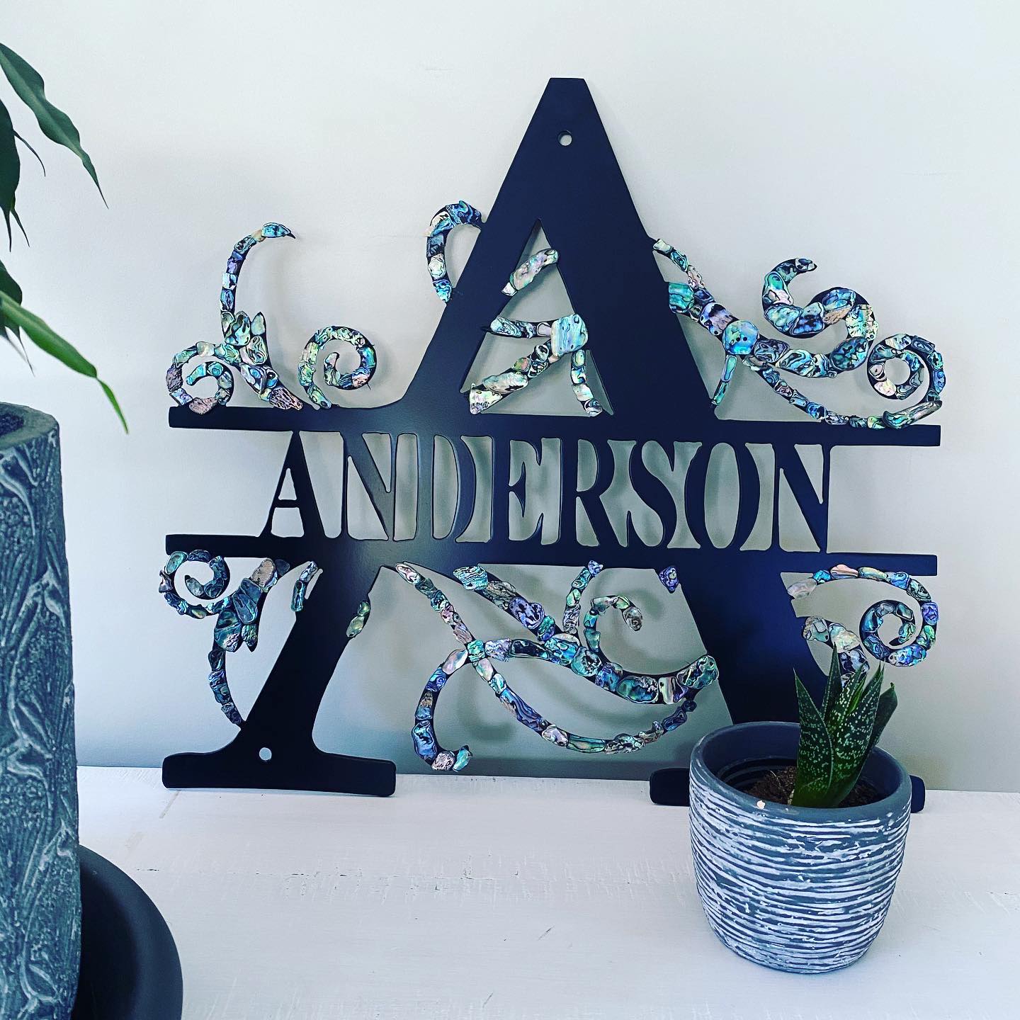Personalised Letter Monogram (w Paua)
