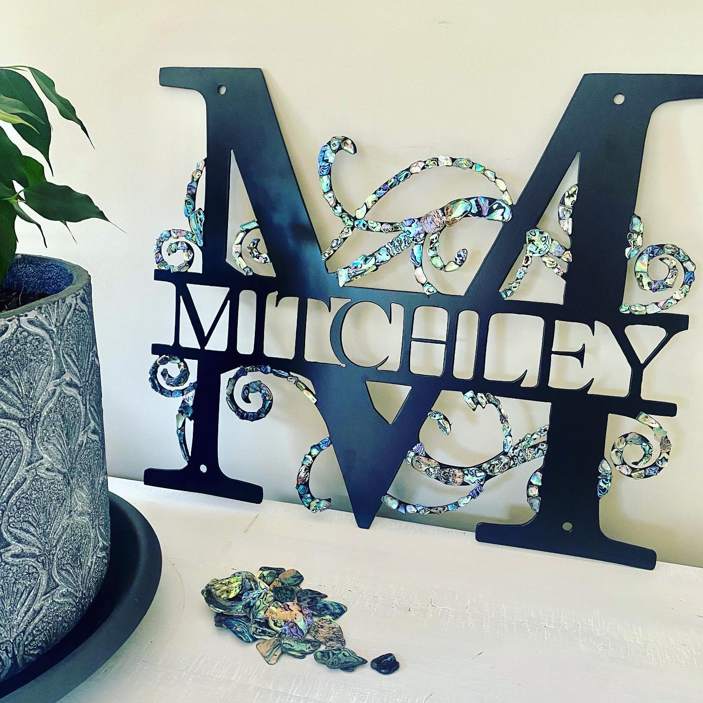 Personalised Letter Monogram (w Paua)