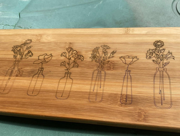 END OF LINE Floral Vase Set Cheese Board