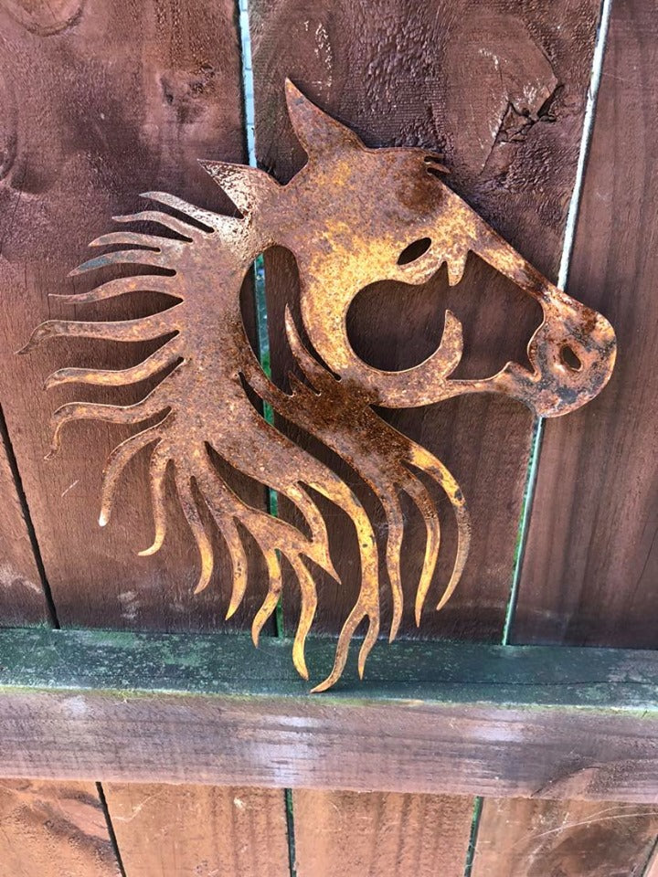 Corten Decorative Horse Head - Plazmart NZ
