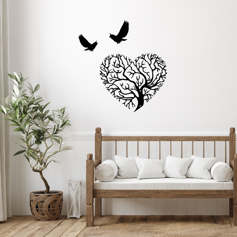 IN STOCK Wooden Heart Tree Of Life & Bird Duo