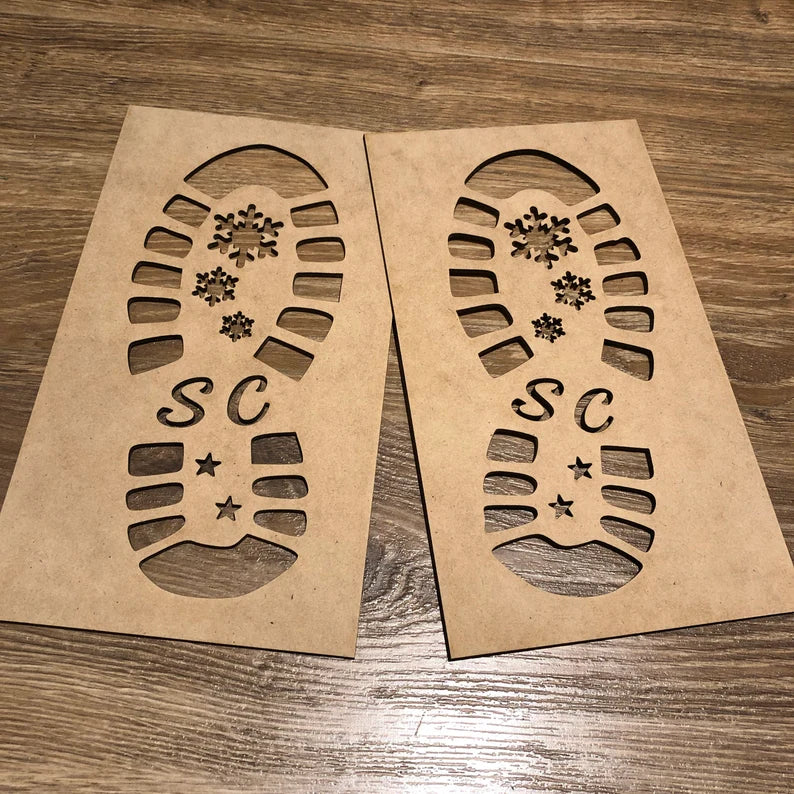 Santa Feet Stencil