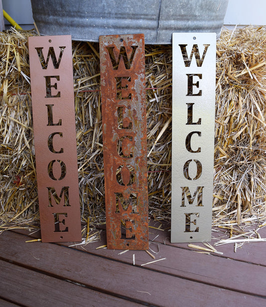 Welcome Vertical Sign - Plazmart NZ