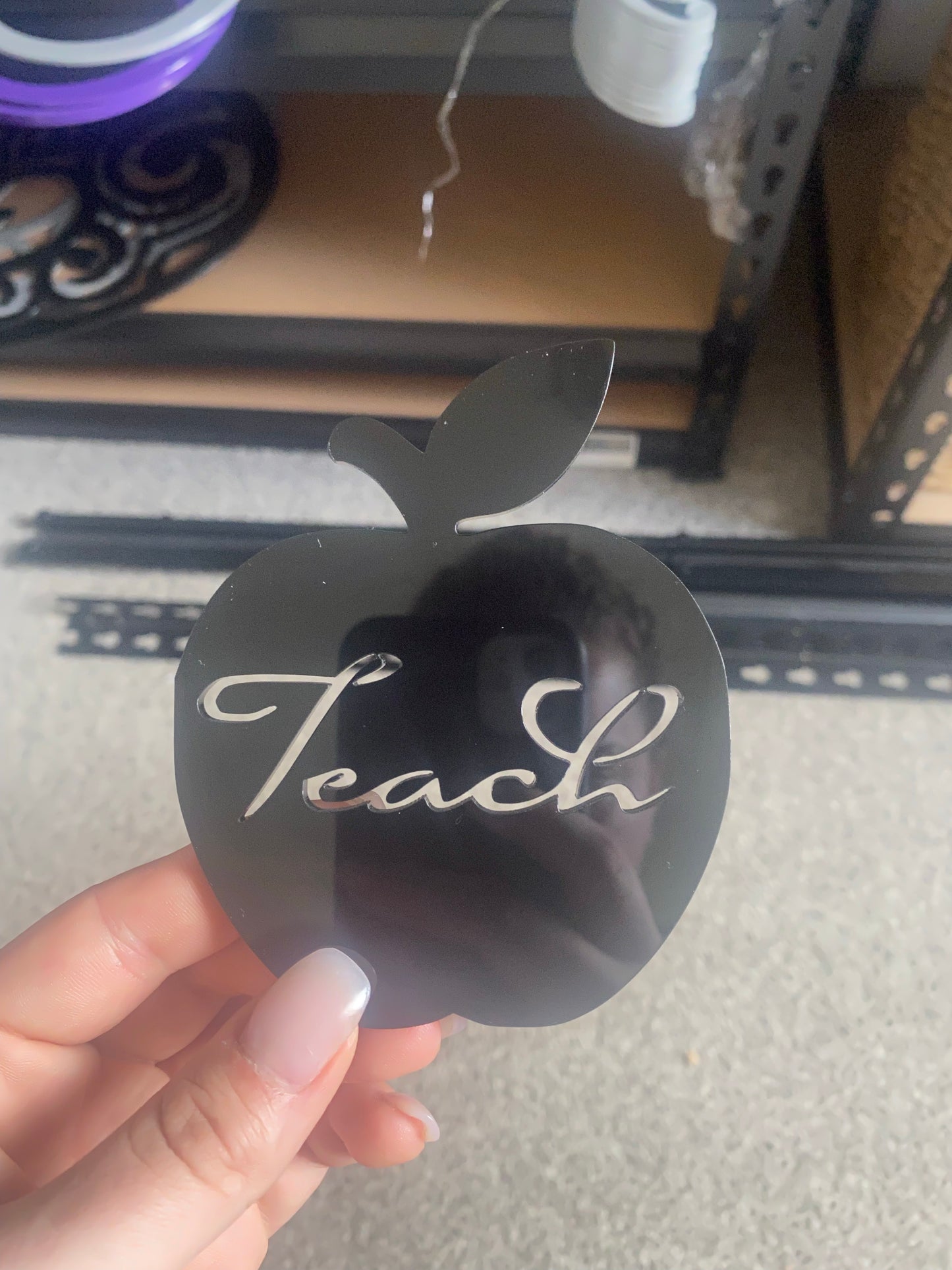 Acrylic Customized Teacher Apple