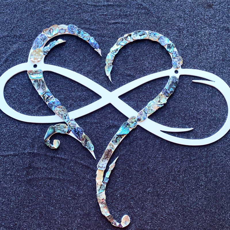 Paua Infinity Heart (48cm)